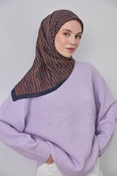 Silk Home Κασκόλ Viscon Velora Navy Blue Four Seasons 90x90