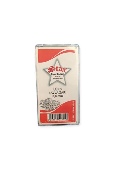 Star Oyun Aletleri Star Luxury Backgammon Dice 8.8mm Cornered 100-Piece Pack
