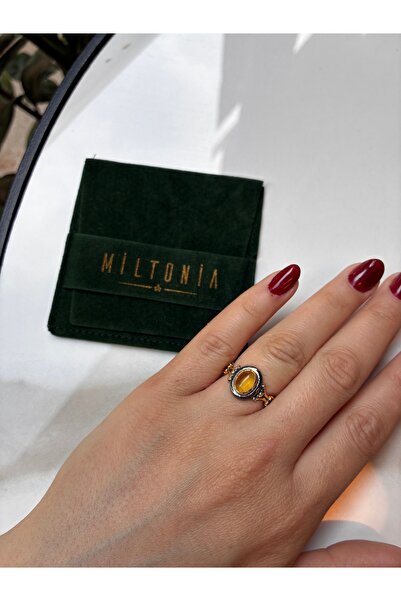 Miltonia Sitrin Doğaltaş 925s Gümüş Yüzük