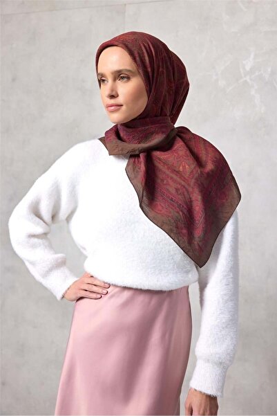 Silk Home Φουλάρι Βισκόζης Βελόρα Τέσσερις Εποχές 90x90