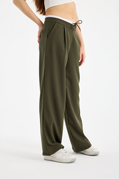 Winmoda34 ΓΥΝΑΙΚΕΙΟ ΥΦΑΣΜΑΤΙΝΟ ΠΑΝΤΕΛΟΝΙ ΜΕ ΔΙΑΚΟΣΜΗΣΗ ΣΤΗΝ ΜΕΣΗ, ΜΕ ΔΑΝΤΕΛΕΣ...