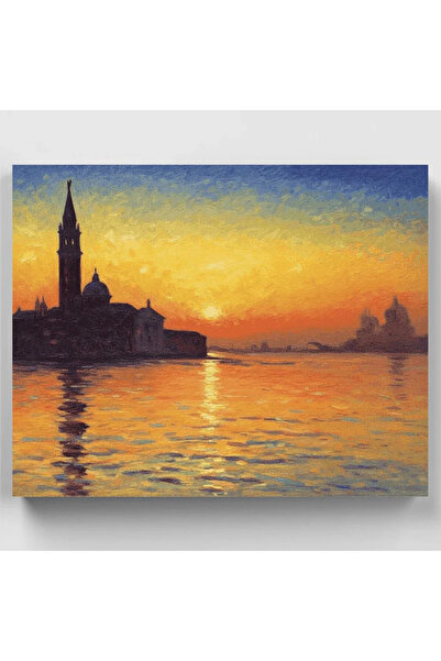 RivArte Sayılarla Boyama Seti Alacakaranlikta San Giorgio Maggiore Claude Mon...