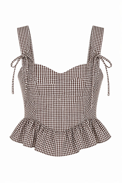 HAZELANNA Καφέ μπλούζα με φιόγκο Pötikare