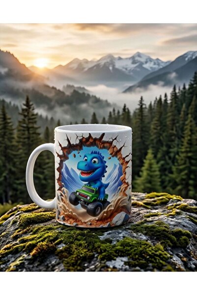 KADOREX DESIGN Sevimli Dinozor 3D Tasarımlı Kupa – Eğlenceli Karikatür Kahve ...