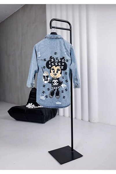 ozzıy34 Τυπωμένο τζιν μπουφάν