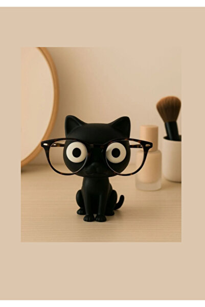 Lucylund CUTE BLACK CAT Βάση για γυαλιά Διακοσμητική θήκη για γυαλιά Επιτραπέ...