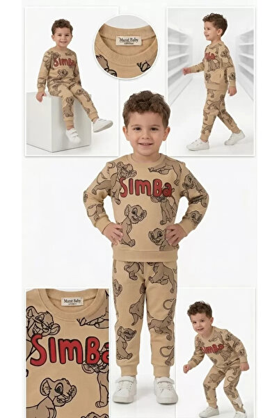 DMR Elegance 2-5 Years Old Lion Printed Combed Cotton Children's Set