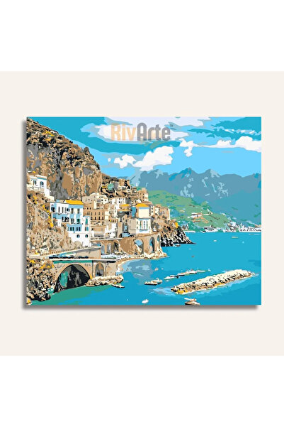 RivArte Sayılarla Boyama Seti Amalfi Sahili 40x50cm Manzaralar