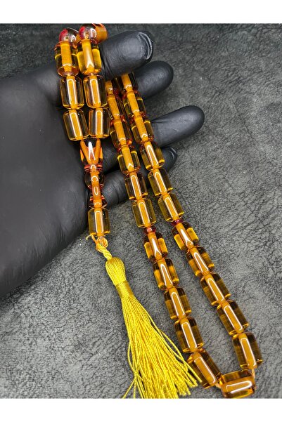 Mos Tespih Κορυφαίας ποιότητας Κεχριμπάρι Ροζάριο με Φούντα Σχοινί