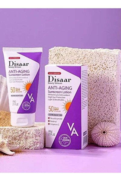 Disaar Anti-Aging Sunscreen Lotion SPF 50 PA+++ with Niacinamide, Retinol & V...