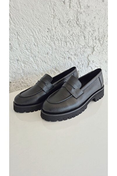 EREN SHOES BAG PLAST Mocasini negri din piele naturala, cu talpa Eva usoara, ...