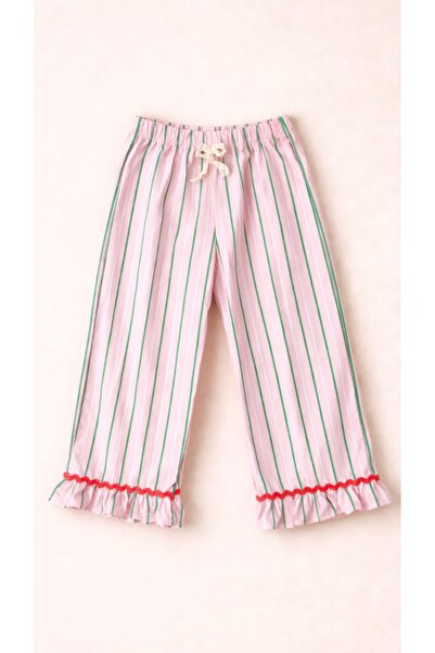 OZZY KİDS Κοριτσίστικο υφασμάτινο παντελόνι από ποπλίνα