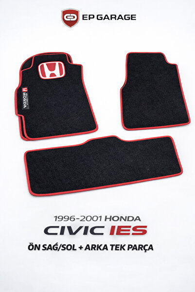 EP GARAJ OTOMOTİV HONDA CİVİC İES 1996-2001 MODEL SİYAH HALI PASPAS 3 PARÇA K...