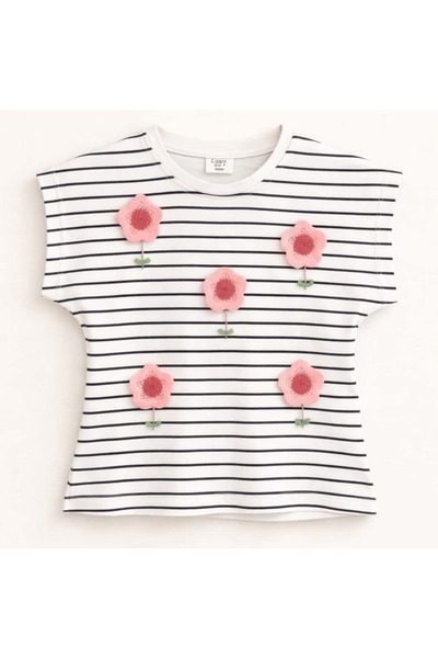 OZZY KİDS Κοριτσίστικο μπλουζάκι με ρίγες