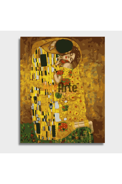 RivArte Sayılarla Boyama Seti The Kiss-Öpücük 40x50cm Sanat Eserleri