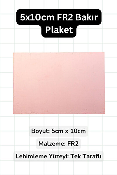 Scordion 5x10 cm Bakır Plaket – Tek Taraflı FR2 PCB Levha