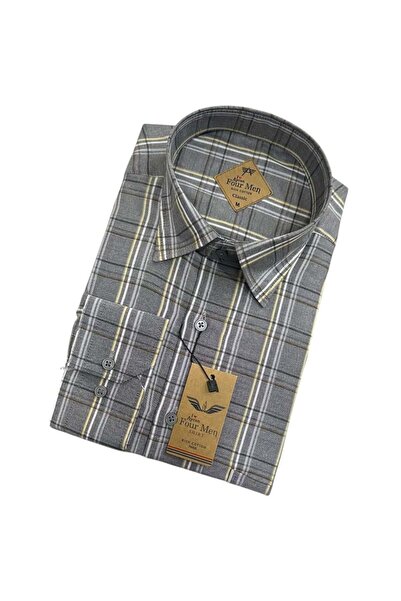 EREN STYLE Λινό Κλασικό Πουκάμισο 100% Βαμβακερό Μακρυμάνικο Αντιιδρωτικό