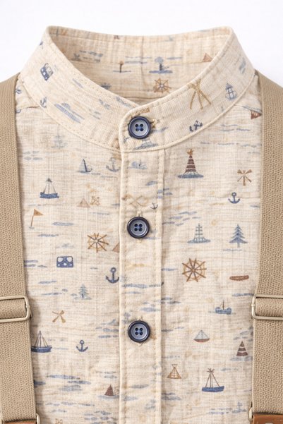 Bontino Baby Boy Shorts and Suspenders Set, Stylish Summer Combination