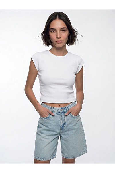 LC Waikiki Γυναικείο Crop Top LCW Vision Crew Neck