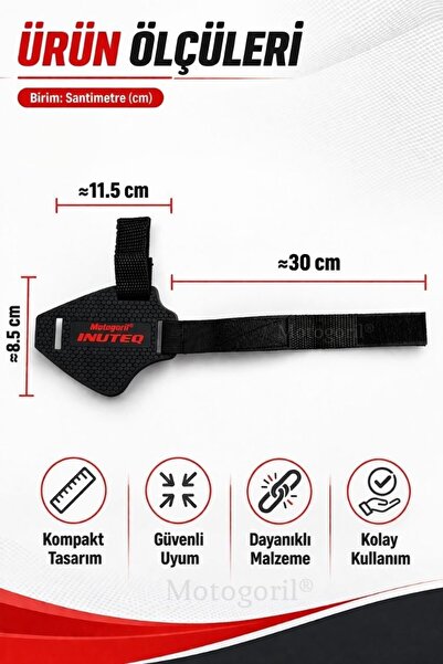 MotoGoril Motosiklet Vites Koruyucu Ayakkabı Koruma Pedi Kaymaz Bot Kılıfı Ayarlanabilir Strap