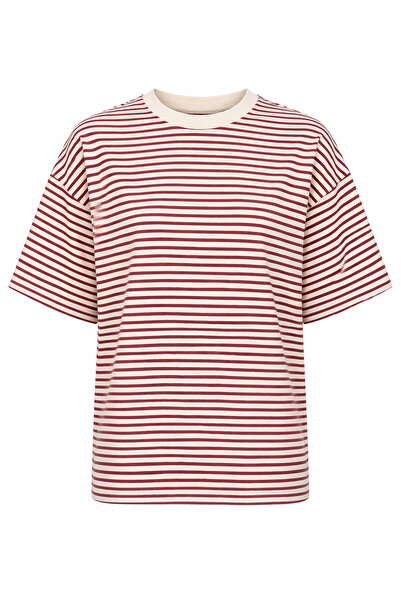 HAZELANNA Κόκκινο ριγέ μπλουζάκι Premium