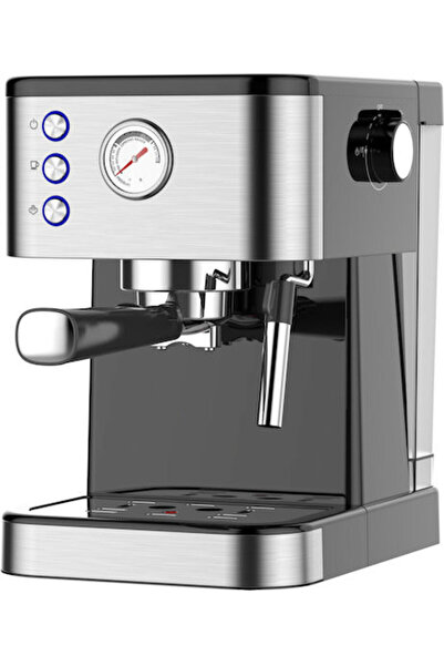 Hobby HEM-40446 Μηχανή Espresso 1350W Πίεσης 20bar Ασημί