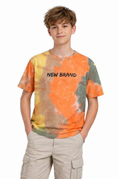 İrem Çocuk Giyim Boy'S/Girl's New Brand Written Batik Patterned Oversize Mult...