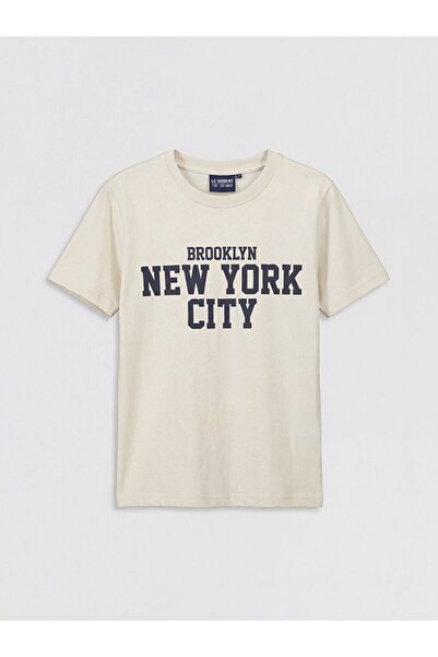 LC Waikiki Crew Neck New York Printed Boys' T-Shirt