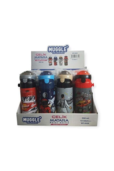 ŞAHİN KIRTASİYE Muggle 550ml Steel Flask Mt-2636 12-Piece Stand