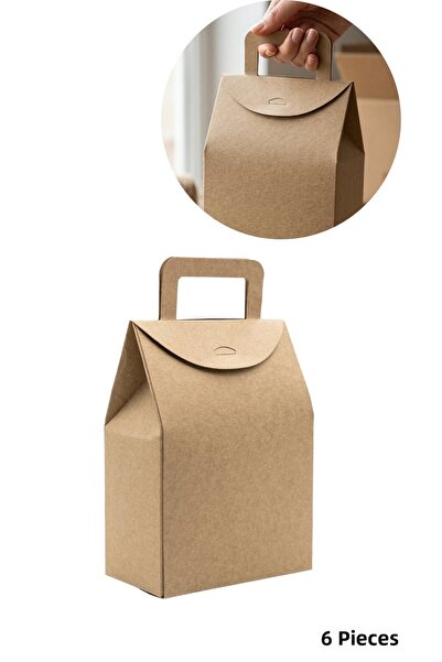 roco paper Τσάντα δώρου Kraft για μπισκότα - 6 τεμάχια, Κουτί δώρου για γάμο ...