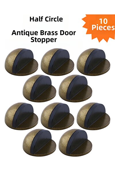 KAYRA LEATHER CRAFT 10 Pcs Antique Yellow Semicircular Adhesive Door Bumper D...