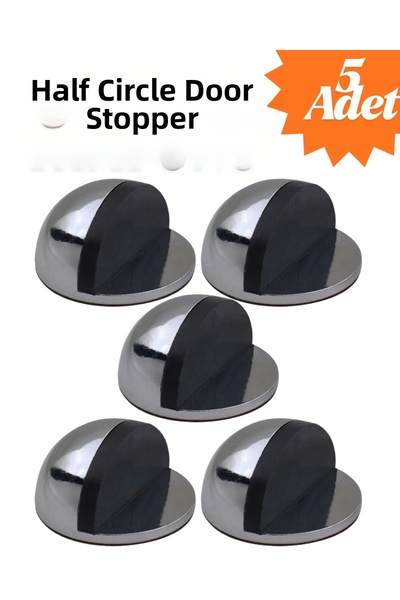 KAYRA LEATHER CRAFT 5 Pieces Smoked Semicircular Adhesive Door Bumper Door St...