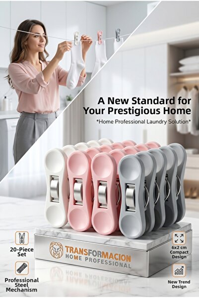 Transformacion Επαγγελματικός Κρεμάστρας Ρούχων |   Σετ 20 τεμαχίων με μηχανι...
