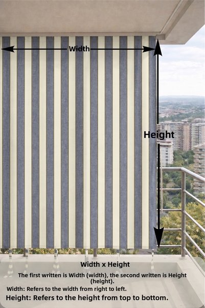 DEVRİM OLİVYA TEKSTİL Grey-Cream Balcony Screen with Cornice Lace-Up Waterproof Outdoor Durable Modern Balcony Tarpaulin