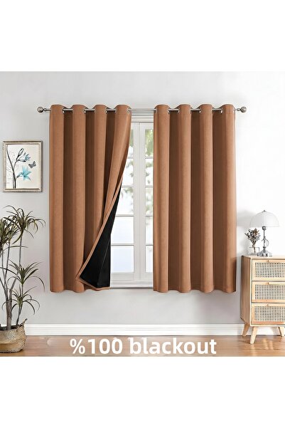 MebelPort Curtain 100% Απόλυτα Συσκότιστη Κουρτίνα Φόντου με Μονό Φύλλο και Κ...