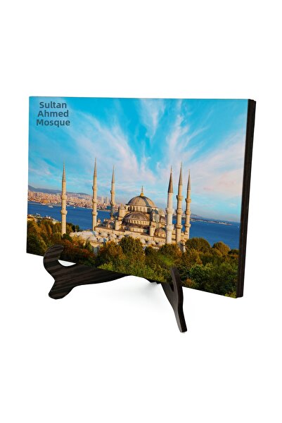 Sadrazam Επιτραπέζια βάση MDF με εκτύπωση Τζαμιού Σουλτάνου Αχμέτ 10x15 5G-SAC6