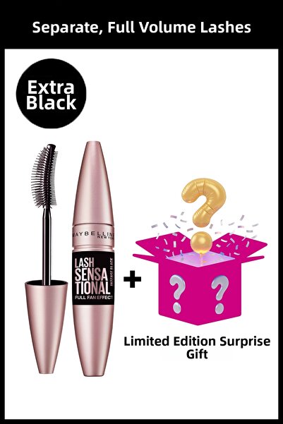 Maybelline New York ماسكارا مايبيلين لاش سينسيشنال باللون الأسود المكثف + صند...