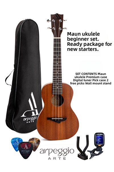 arpeggio ARTE Σετ Ουκουλέλε Μαουν για αρχάριους – Με θήκη, κρεμάστρα τοίχου, ...