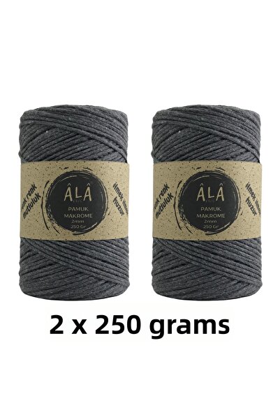 aladepo 2 Pieces of Cotton Cotton Macrame Cord 2mm Chain Macrame Bag Cord 250...