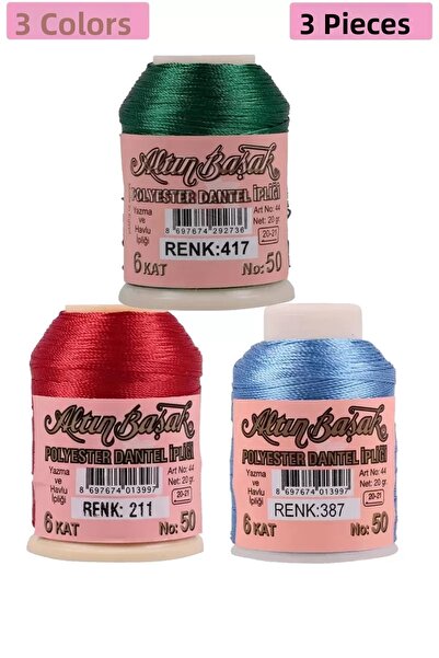 Generic Brand 3 Pieces of Gold Spike Needle and Lace Thread 20 Gr - Royaleks ...