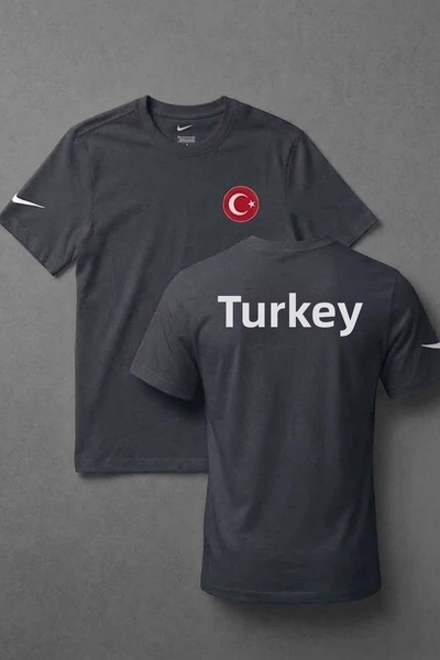 Nike Ανδρικό μπλουζάκι Εθνικής Ομάδας Τουρκίας 100% Βαμβάκι Λευκό/Μαύρο/Κόκκινο