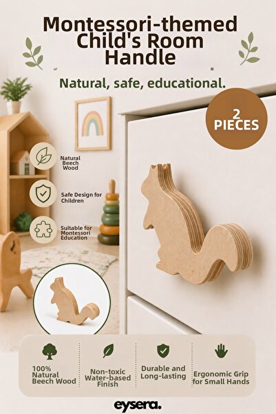 eysera Children's Room Furniture Handle, Drawer Handle, 2 Pieces