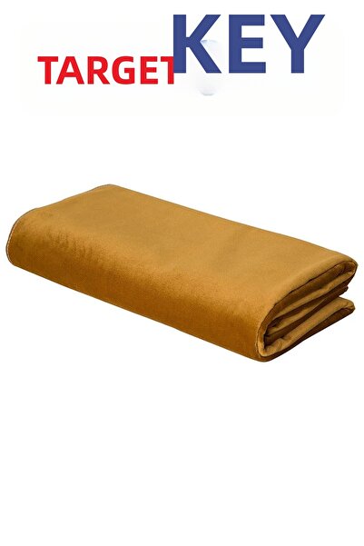 AZRA ÇEYİZ Velvet Game Okey Tablecloth Broad Mustard