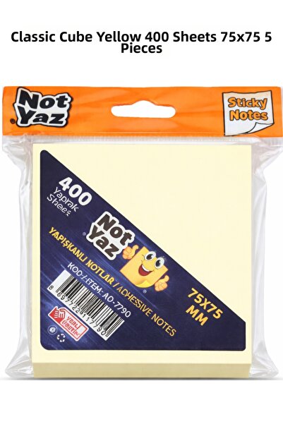 Dağtaş Kırtasiye Κλασικό χαρτί σημειώσεων σε σχήμα κύβου κίτρινο 400 φύλλα 75...