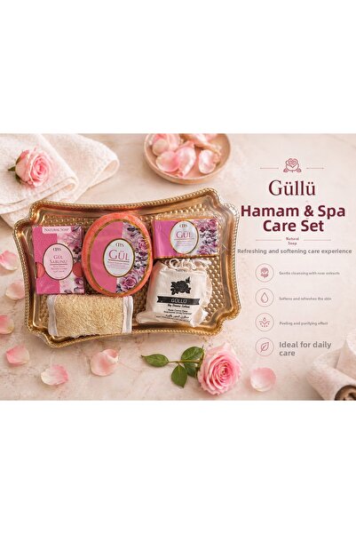 OENS COSMETİC Rose Gift Set |   Natural Soap & Washcloth Set, Softening and R...