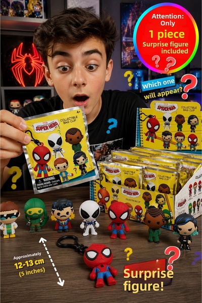 TOYFEST سلسلة مفاتيح بتصميم العنكبوت ثلاثية الأبعاد، حقيبة مفاجآت، حزمة واحدة...