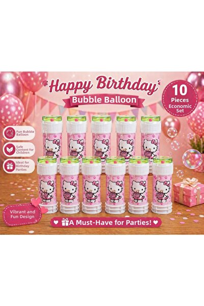 Bkmc Χρόνια πολλά Σετ από 10 αφρώδη μπαλόνια με θέμα την ροζ γάτα, παιχνίδι γ...