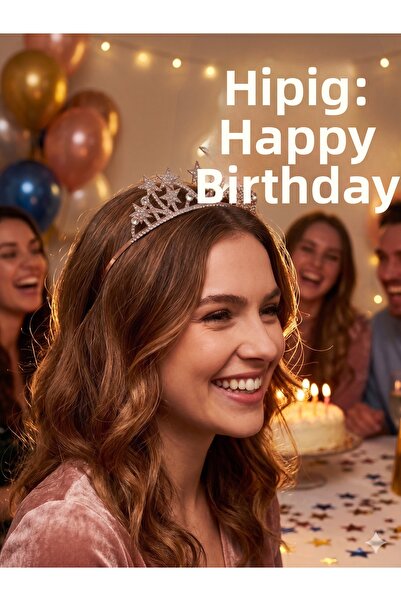 DODOMAR Αξεσουάρ για παιδικό πάρτι με κορώνα γενεθλίων σε ροζ χρυσό με μεταλλ...