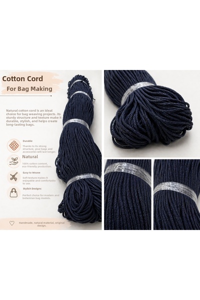 GİZA Waxed Hand Knitting Yarn Bag, Supla Jewelry and Accessory Yarn |   400-4...