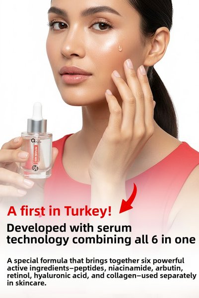 Q Lune 6 in 1 Six Serum 30ml |   Brightening, Moisturizing, Firming Multi-Effect Skin Care Serum